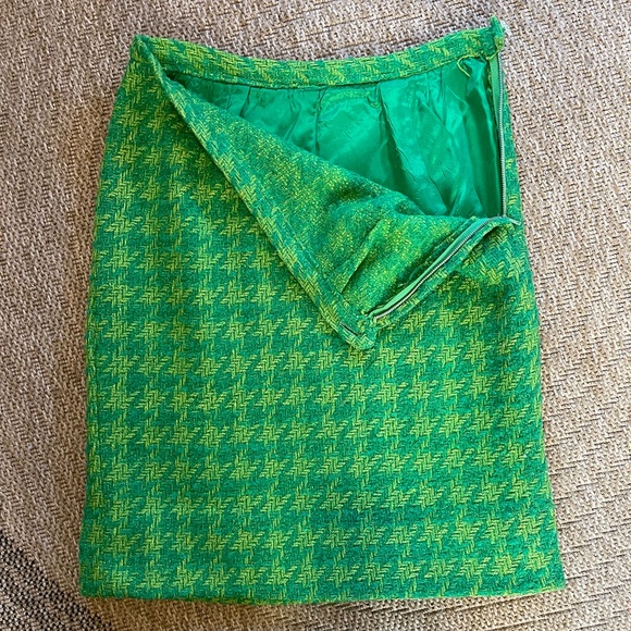 Vintage Green and Yellow Houndstooth Skirt - Picture 5 of 6